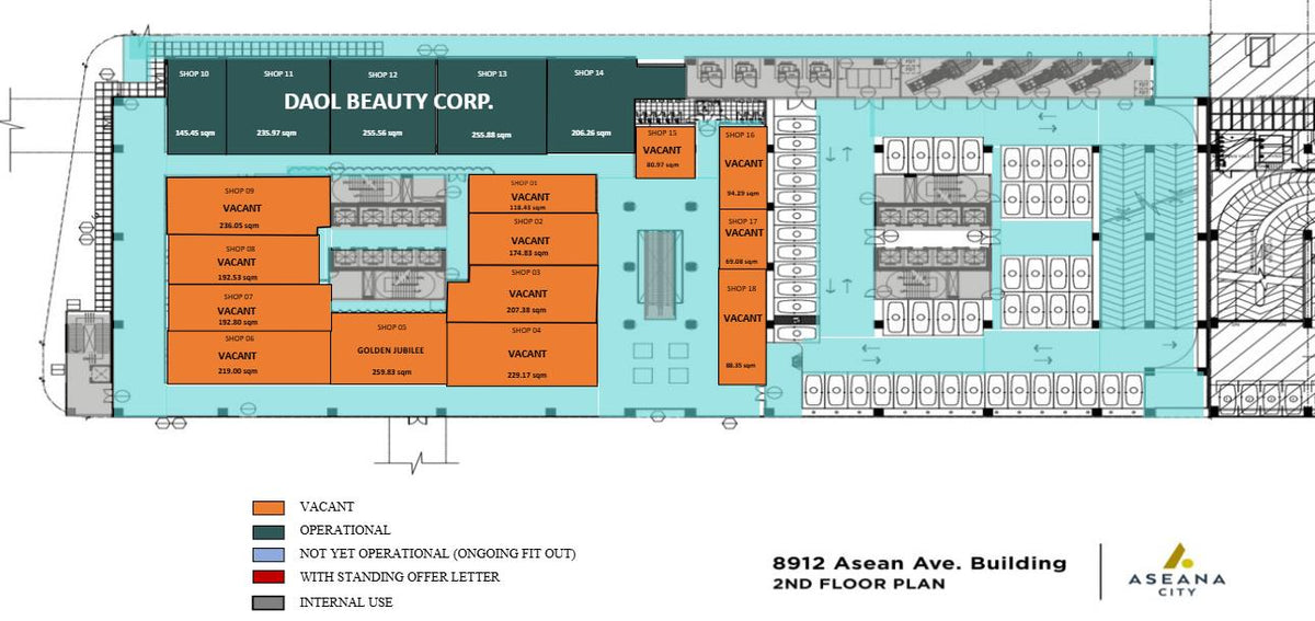 8912 Asean Ave. (Second Floor West Tower) – 2nd Floor · Shop 2 Retail for Lease | 175 sqm
