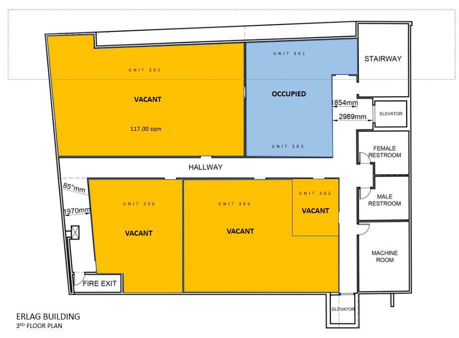 Erlag Building – 3rd Floor · 302 Office for Lease | 10 sqm