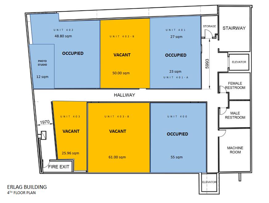 Erlag Building – 4th Floor · 402-B Office for Lease | 50 sqm