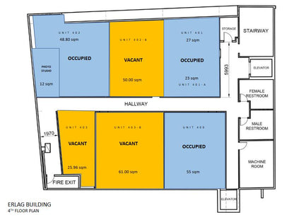 Erlag Building – 4th Floor · 402-B Office for Lease | 50 sqm