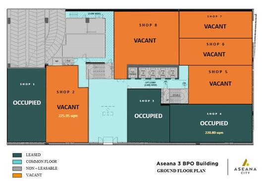 Aseana Two – Ground Floor · Shop 4 (with Mezzanine) Office for Lease | 228 sqm