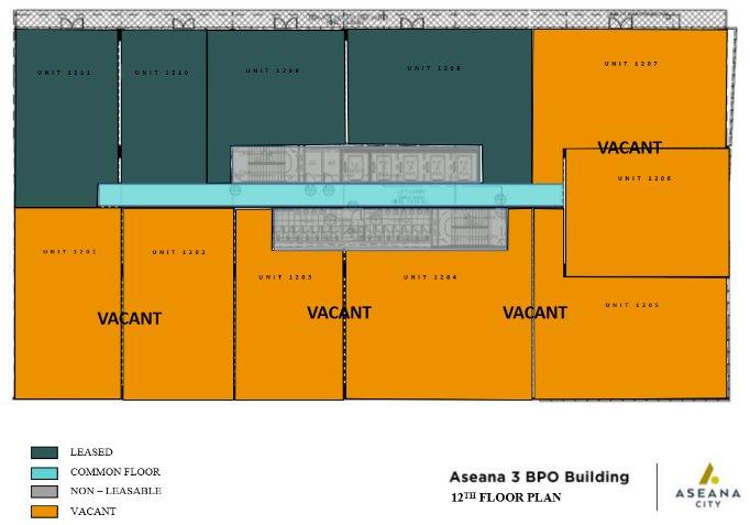 Aseana Three – 12th Floor · 1201 Office for Lease | 245 sqm