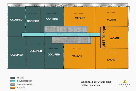 Aseana Three – 14th Floor · 1404 Office for Lease | 360 sqm
