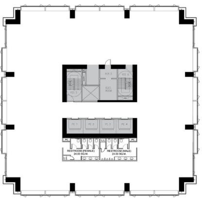 Alphaland Corporate Tower, Makati – 9th Floor · 950 sqm · Bare Shell Office Office for Lease